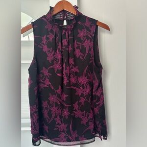 Vince Camuto Pink Mandarin Collar Blouse